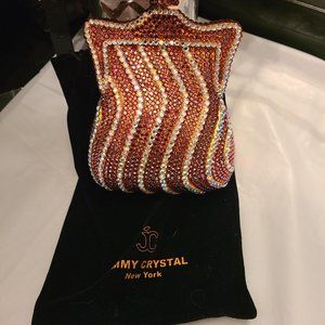 Unique Jimmy Crystal New Your Purse Clutch with Swaravski Elements Crystals